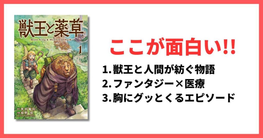 現在連載中 5巻以内 面白い漫画 獣王と薬草